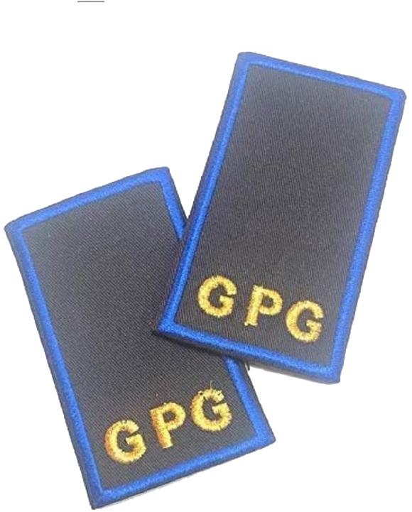 GS1 - Gradi Tubolari Ricamati Guardie Giurate GPG Bordo Blu
