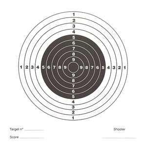 GAMO - 100x Bersagli Softair per piombini -  tiro a Segno - 14x14