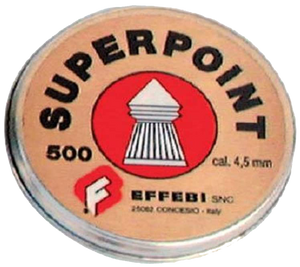 ZEPRE - Pallini per Carabina  Cal. 4.5mm - Superpoint Testa a Punta - conf. da 500 Pezzi